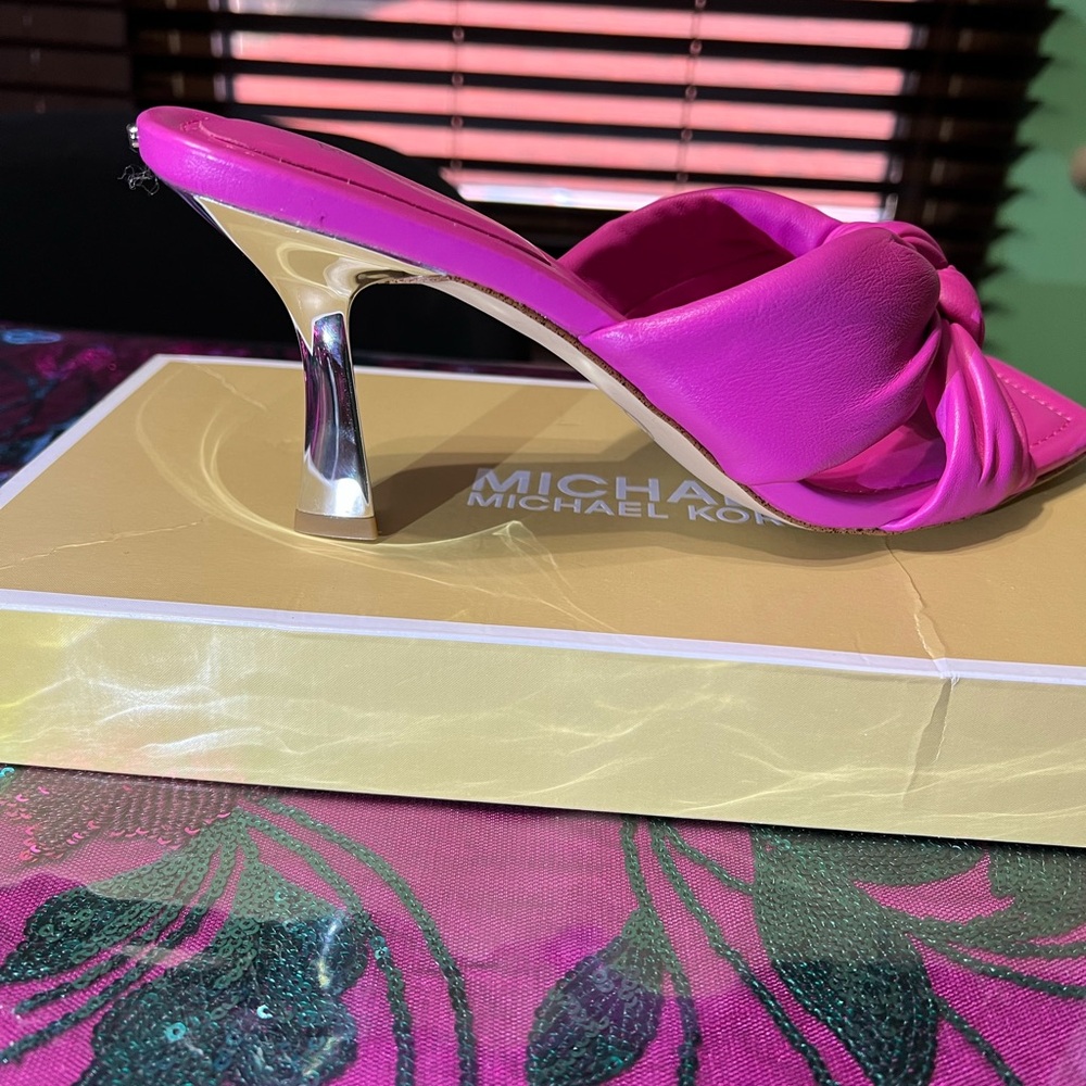 Michael Kors Pink Stiletto Sandals - Picture 3 of 6